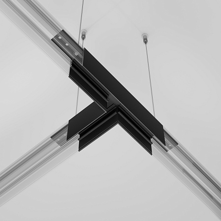 Коннектор Т-образный Exility накладной черный - фото