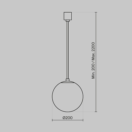 Подвесной светильник Technical Luna P039PL-5W3K-20-B - фото