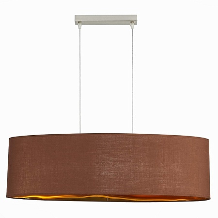 Светильник подвесной Никель/Золотистый, Коричневый E27 3*40W SLE300583-03 - фото