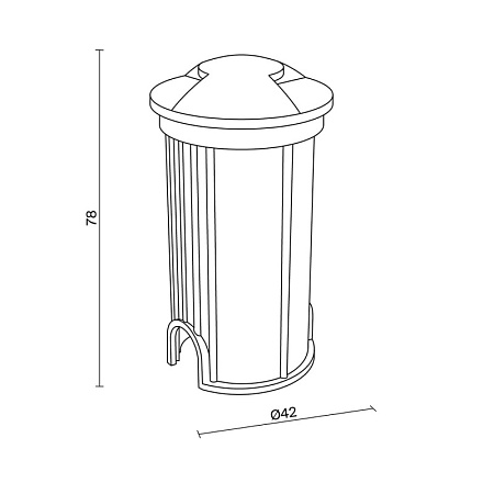Встраиваемый светильник Outdoor Flash O044DL-L1S3K1 - фото