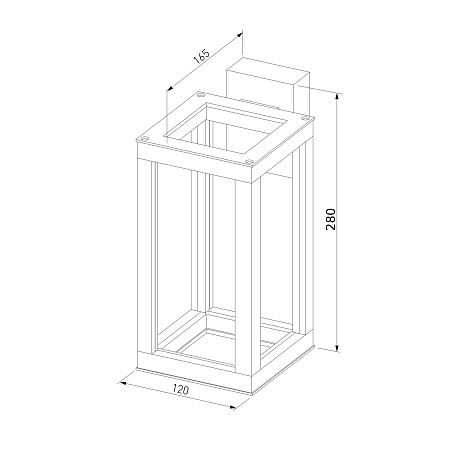 Уличный настенный светодиодный светильник Frame LED IP54 1527 TECHNO LED черный Elektrostandard - фото