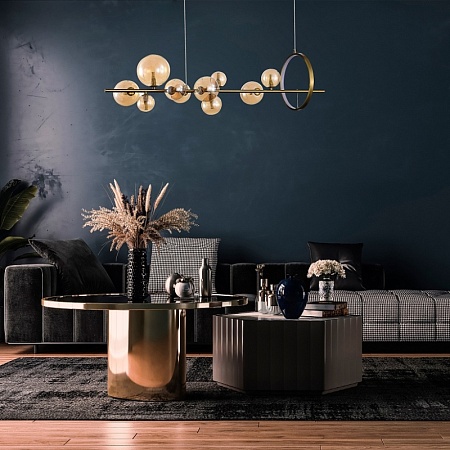 Светильник подвесной ST-Luce Бронза/Коньячный G4 10+1*5W 4000K SL1165.323.15 - фото