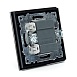 Выключатель 2-клавишный c индикатором STEKKER GLS10-7002-05, 250В, 10А, серия Катрин, черный - фото