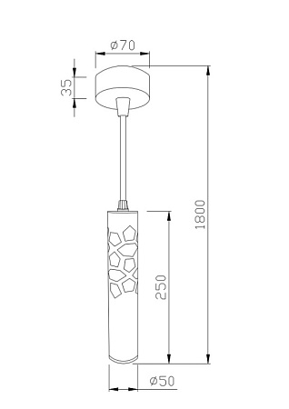 Подвесной светильник Technical Efir P037PL-L11B4K - фото