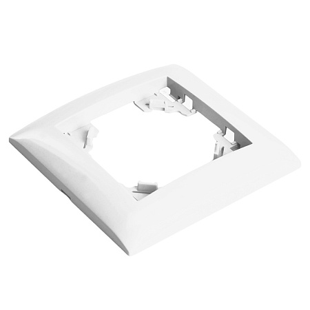 Рамка 1-местная STEKKER, PFR00-9011-01, серия Эрна Элегант, белый - фото