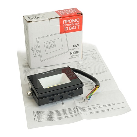 Светодиодный прожектор SAFFIT SFL51-10 IP65 10W 6500K черный - фото