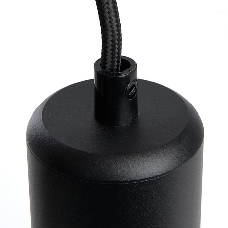 Светильник потолочный Feron ML1842 Barrel ECHO levitation MR16 35W, 230V, GU10, чёрный, с антибликовой сеточкой, на подвесе 1,7 - фото