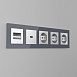 Накладка для розетки HDMI серебряный рифленый WL09-HDMI-CP - фото