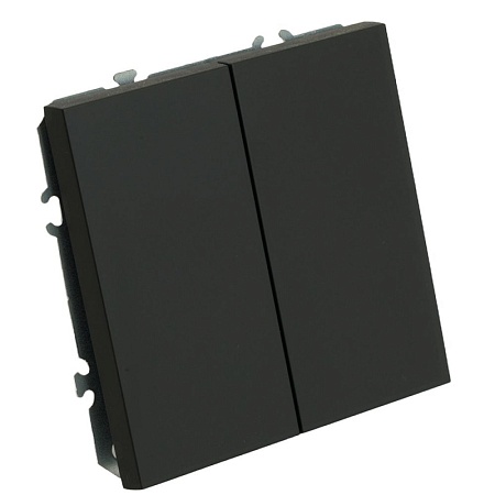 Переключатель перекрестный 2-клавишный (механизм), STEKKER, 250В, 10А, серия Эмили, RSW10-5111-01, белый фарфор, soft touch - фото