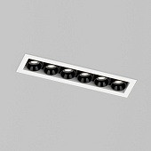 DK2514-WB Встраиваемый светильник SPACE со светодиодом L126mm 220V 10W 38° 4000К IP20 белый/черный алюминий