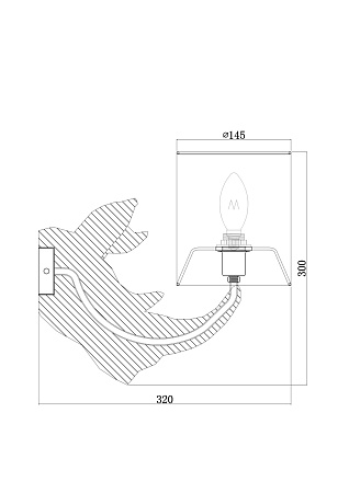 Настенный светильник (бра) Maytoni Nashorn MOD470WL-01W - фото