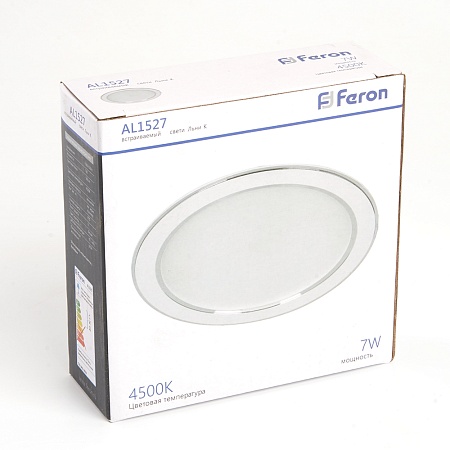 Светодиодный светильник Feron AL1527 встраиваемый 7W 4500K белый - фото
