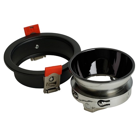 Светильник встраиваемый Feron DL3102 потолочный MR16 G5.3  черный + черный хром - фото