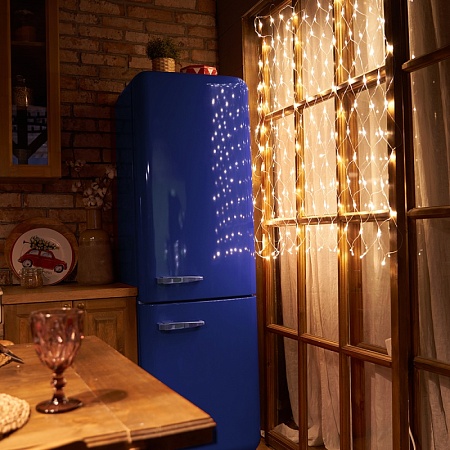 Светодиодная гирлянда Feron CL30 сеть 2х2м + 3м 230V 2700К c питанием от сети, прозрачный шнур - фото