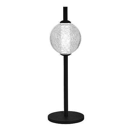 Прикроватная лампа ST-Luce Черный/Прозрачное кракелированное стекло LED 1*8,5W 3000K SL6120.404.01 - фото