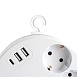 HM10-51-01 Удлинитель 5-местный с/з, 3x1мм2, 2.5м, 250В, 16А, 2USB+С 5V 3,1А, серия Comfort, белый - фото