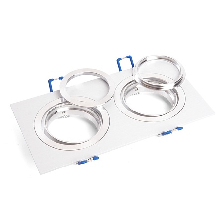 Светильник встраиваемый Feron DL2802 потолочный MR16 G5.3 белый-хром - фото