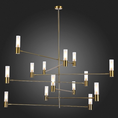 Люстра потолочная ST-Luce Латунь/Белый, Прозрачный G9 14*5W 4000K SL1239.303.14 - фото