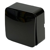 Переключатель открытой установки 1-клавишный, STEKKER, 250В, 10А, IP20, серия София, черный, MSW10-12-02