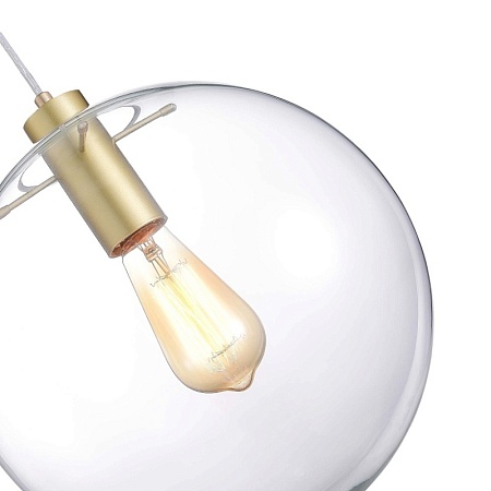 Подвес ST-Luce Золотой/Прозрачный E27 1*60W SL1056.203.01 - фото