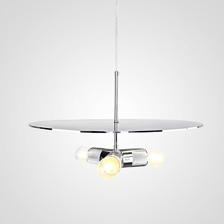 Люстра Rh Utilitaire Disk Triple Pendant Silver Imperiumloft 123647-22 - фото