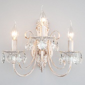 Настенный светильник Eurosvet 3305/3 белый с золотом / прозрачный хрусталь