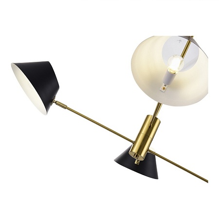 Светильник подвесной Латунь/Черный, Белый E14 4*60W SLE1253-343-04 - фото