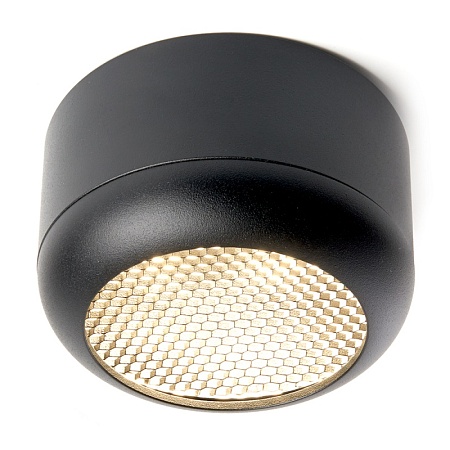 Светильник потолочный Feron HL364 Barrel ECHO 12W, 230V, GX53, чёрный, с антибликовой сеточкой - фото