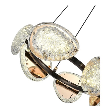 Светильник подвесной ST-Luce черный/ золотистый / прозрачный LED 1*48W 4000K SL6018.203.48 - фото