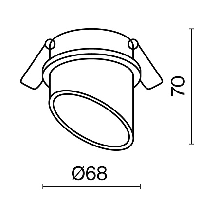 Встраиваемый светильник Technical DL044-01-GU10-B - фото