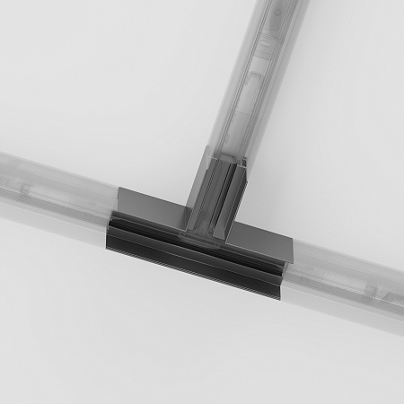 Коннектор Т-образный Gravity накладной черный - фото