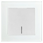 Выключатель 1-клавишный c индикатором, STEKKER, GLS10-7001-01, 250В, 10А, серия Катрин, белый