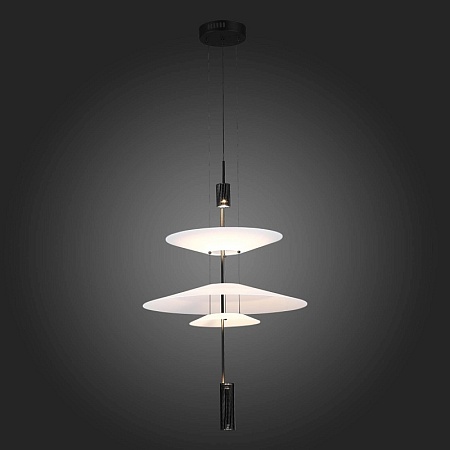 Люстра подвесная ST-Luce Черный/Белый LED 1*15W 3000K SL6101.413.01 - фото