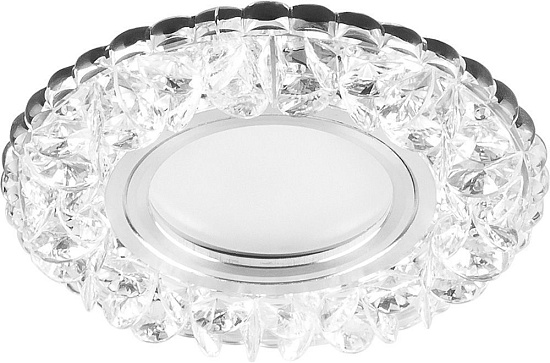 Светильник встраиваемый с белой LED подсветкой Feron CD905 потолочный MR16 G5.3 белый - фото