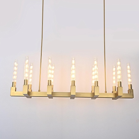 Люстра Canelle Linear Chandelier 12 Modern Brass Imperiumloft 84598-22 - фото