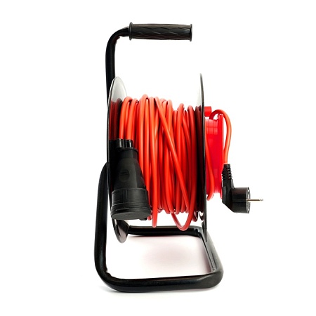 Удлинитель на пластиковой катушке STD04-10-50 (UG) 1-местный  с/з 3*1,5, 50м, 250В, 16А, IP44, Standart (29410) - фото