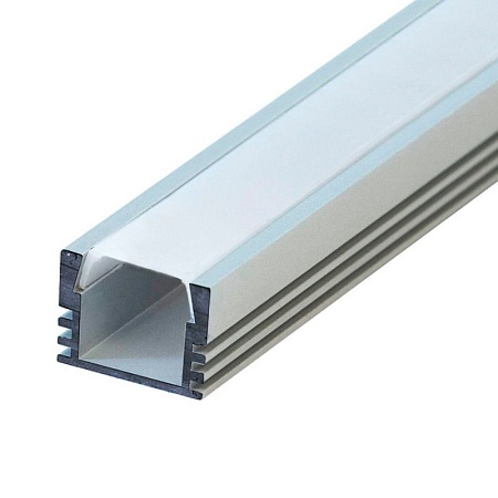 Профиль алюминиевый накладной, серебро, CAB261 - фото