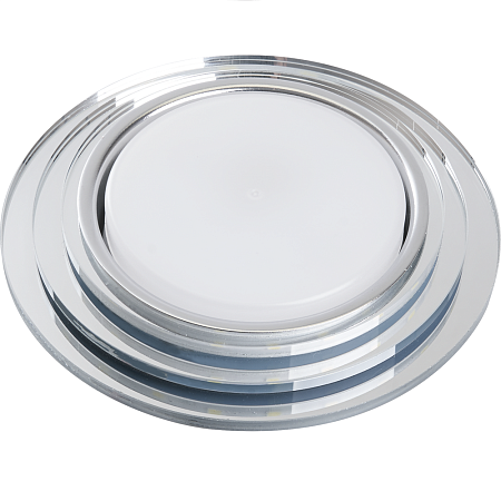 Светильник встраиваемый с белой LED подсветкой Feron CD5024 потолочный GX53 без лампы, матовый - фото