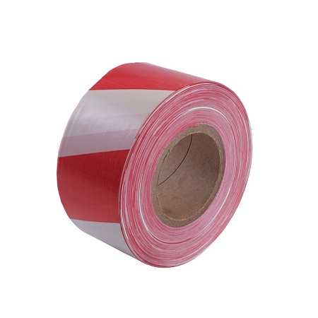 Лента оградительная, 200 п.м.х50 мм х35 мкм, STEKKER  красный,белыйINTP10-150-100 - фото