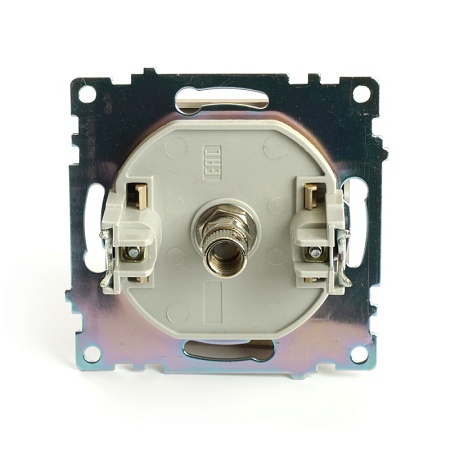 Розетка телевизионная 1-местная (механизм), STEKKER, GLS00-7108-08, 75 Ом, 5-862МГц, серия Катрин, золото - фото