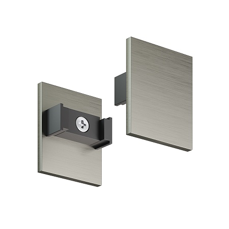 TR5735H-DN Торцевая заглушка высокая, для использования с экраном, для трека Shine, серия Base, комплект 2 шт, темный никель, алюминий - фото