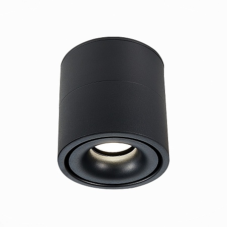 Светильник потолочный Черный LED 1*12W 3000K 1 000Lm Ra>90 36° IP20 D100xH105 170-240VV ST652.432.12 - фото