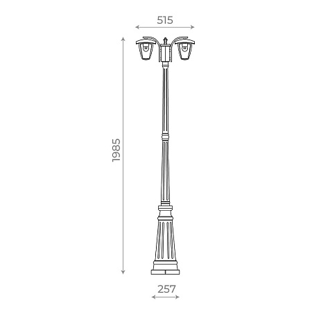 Светильник уличный наземный ST-Luce Черный/Черный, Прозрачный E27 2*40W SL081.405.02 - фото