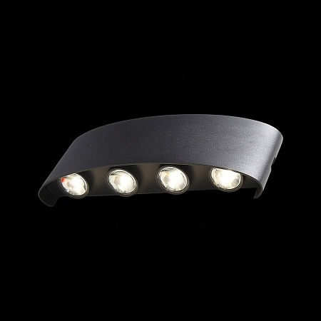 Светильник уличный настенный ST-Luce Черный кварцевый LED 8*1W 4000K SL089.401.08 - фото