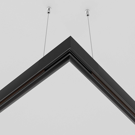 Коннектор угловой Exility накладной черный - фото