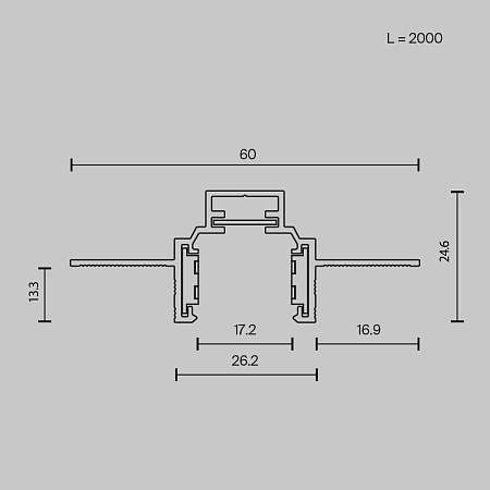 Шинопровод встраиваемый Technical TRXM034-422W - фото