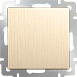 Выключатель одноклавишный проходной шампань рифленый WL10-SW-1G-2W - фото