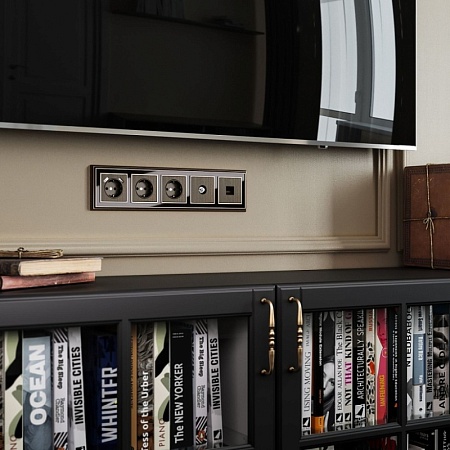 Накладка для TV розетки оконечной (бронзовый) W1193012 - фото