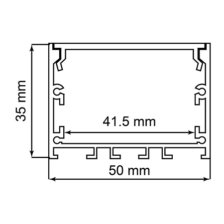 Профиль алюминиевый накладной "Линии света", черный, CAB257 - фото