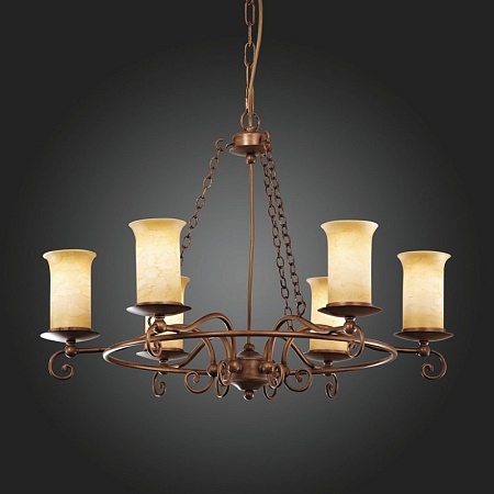 Светильник подвесной Коричневый/Янтарный E14 6*60W SL122.303.06 - фото